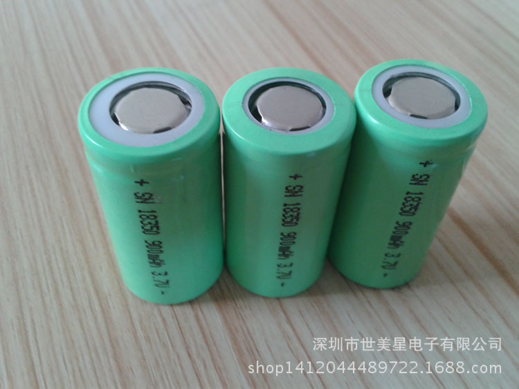 18350 lithium battery 3.7V 900mAh small cylindrical rechargeable battery