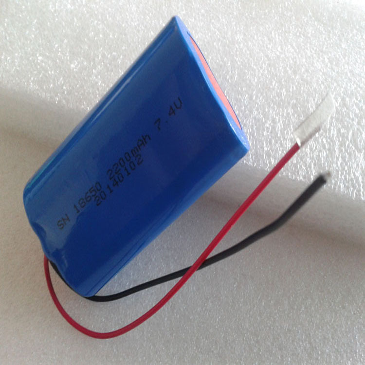 Brand new a 18650 battery 7.4v 2200mAh two series spot welding plus wire wrapped sleeve battery pack