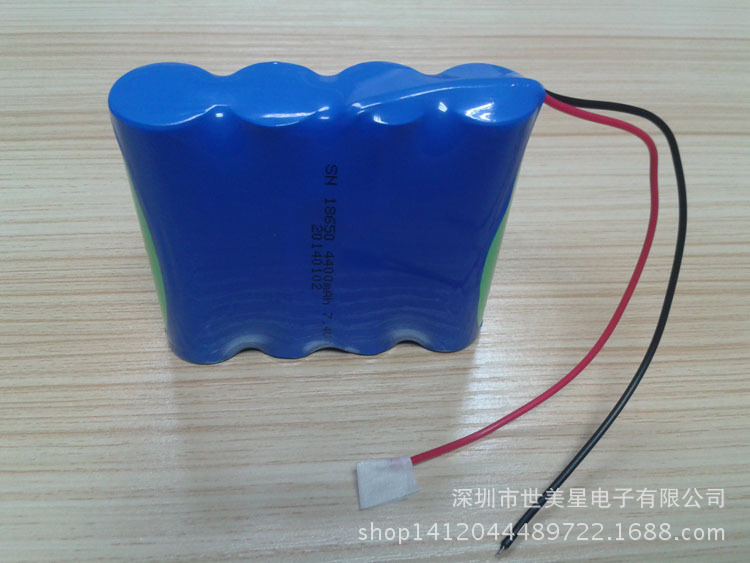 18650 battery brand new a 7.4v 4400mAh two parallel two series spot welding and wire wrapped sleeve 